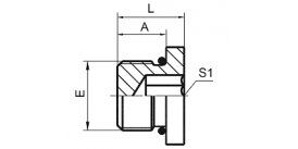 4ON SAE O-RING BOSS HOLLOW HEX PLUG 4ON SAE O-RING BOSS HOLLOW HEX PLUG