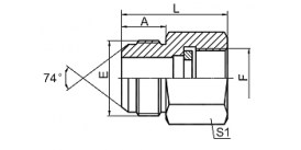 5JB-G JIC MALE 74° CONE/BSP PRESSURE GAUGE CONNECTOR 5JB-G JIC MALE 74° CONE/BSP PRESSURE GAUGE CONNECTOR
