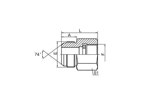 5JB-G JIC MALE 74° CONE/BSP PRESSURE GAUGE CONNECTOR 5JB-G JIC MALE 74° CONE/BSP PRESSURE GAUGE CONNECTOR