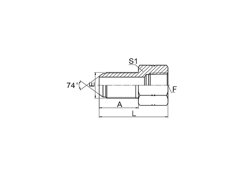 5JN-BH JIC MALE  BULKHEAD/NPT FEMALE