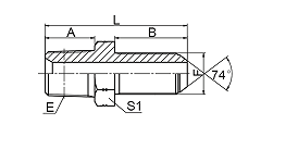 6NJ NPT MALE/JIC MALE 74° Cone Bulkhead 6NJ NPT MALE/JIC MALE 74° Cone Bulkhead