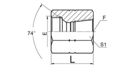 7JN JIC FEMALE 74° SEAT/NPT FEMALE 7JN JIC FEMALE 74° SEAT/NPT FEMALE