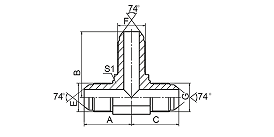 AJ6JJ JIC MALE 74° CONE AJ6JJ JIC MALE 74° CONE