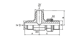 AJJG-OG JIC MALE/JIC MALE/BSP MALE O-RING AJJG-OG JIC MALE/JIC MALE/BSP MALE O-RING