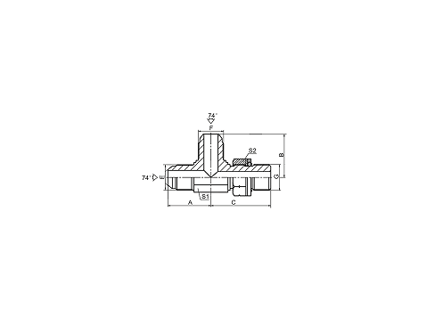 AJJG-OG JIC MALE/JIC MALE/BSP MALE O-RING