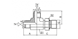 AJJO-OG JIC MALE/JIC MALE/SAE O-RING BOSS AJJO-OG JIC MALE/JIC MALE/SAE O-RING BOSS