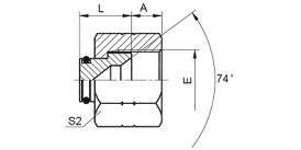 9J JIC FEMALE 74° SEAT PLUG 9J JIC FEMALE 74° SEAT PLUG