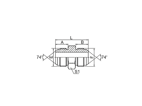 1J JIC MALE 74° CONE 1J JIC MALE 74° CONE