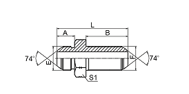 6J JIC MALE 74° CONE BULKHEAD 6J JIC MALE 74° CONE BULKHEAD