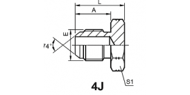 4J JIC MALE 74° CONE PLUG