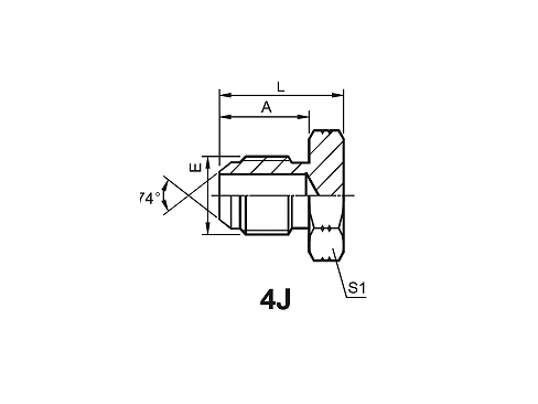 4J JIC MALE 74° CONE PLUG 4J JIC MALE 74° CONE PLUG