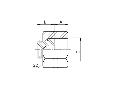 9F ORFS FEMALE FLAT PLUG 9F ORFS FEMALE FLAT PLUG