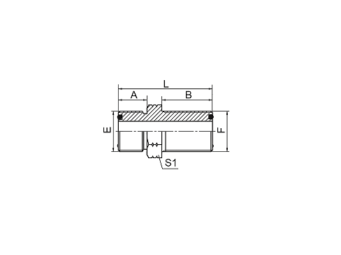 6F ORFS MALE O-RING BULKHEAD