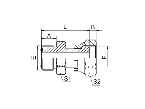 2F ORFS MALE O-RING / ORFS FEMALE 2F ORFS MALE O-RING / ORFS FEMALE