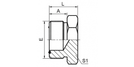 4F ORFS MALE O-RING PLUG 4F ORFS MALE O-RING PLUG
