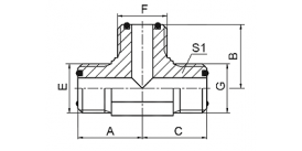 AF ORFS MALE O-RING TEE AF ORFS MALE O-RING TEE