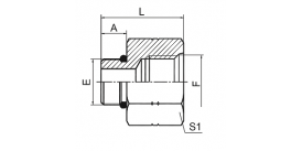 5O SAE O-RING BOSS L-SERIES ISO 11926-3 / SAE FEMALE ISO 11926-1 5O SAE O-RING BOSS L-SERIES ISO 11926-3 / SAE FEMALE ISO 11926-1