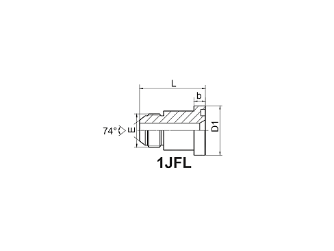 1JFL JIC MALE 74° CONE / L-SERIES FLANGE ISO 6162-1  1JFL JIC MALE 74° CONE / L-SERIES FLANGE ISO 6162-1