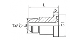 1JFS JIC MALE 74° CONE / S-SERIES FLANGE ISO 6162-2  1JFS JIC MALE 74° CONE / S-SERIES FLANGE ISO 6162-2