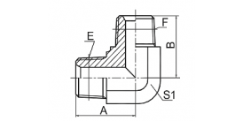 1N9 90° ELBOW NPT MALE 1N9 90° ELBOW NPT MALE