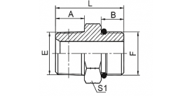 1NO NPT MALE / SAE O-RING BOSS L-SERIES ISO 11926-3 1NO NPT MALE / SAE O-RING BOSS L-SERIES ISO 11926-3