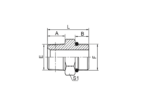 1NO NPT MALE / SAE  O-RING BOSS L-SERIES ISO 11926-3