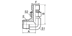 1NO9-OG 90° NPT MALE / SAE O-RING BOSS 1NO9-OG 90° NPT MALE / SAE O-RING BOSS