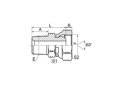 2NU NPT MALE / NPSM FEMALE 60° CONE 2NU NPT MALE / NPSM FEMALE 60° CONE