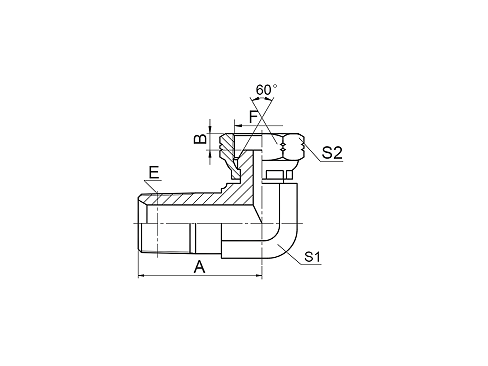 2NU9-L 90° LONG NPT MALE / NPSM FEMALE 60° CONE  2NU9-L 90° LONG NPT MALE / NPSM FEMALE 60° CONE