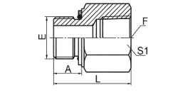 5GN BSP MALE O-RING / NPT FEMALE 5GN BSP MALE O-RING / NPT FEMALE