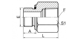 5HN METRIC MALE L-SERIES ISO 6149-3 / NPT FEMALE 5HN METRIC MALE L-SERIES ISO 6149-3 / NPT FEMALE