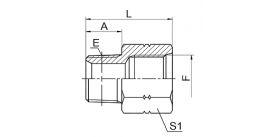 5NO NPT MALE / SAE FEMALE ISO 11926-1 5NO NPT MALE / SAE FEMALE ISO 11926-1