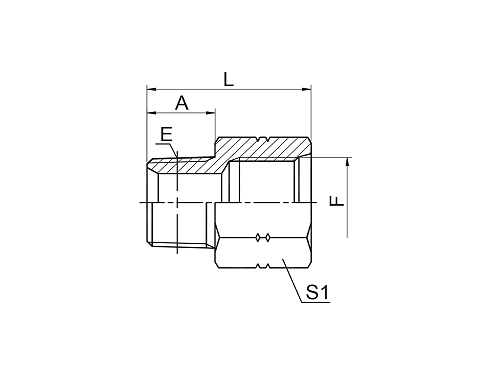 5NO NPT MALE / SAE FEMALE ISO 11926-1 5NO NPT MALE / SAE FEMALE ISO 11926-1