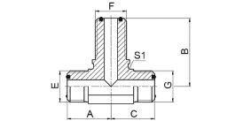 AF6FF ORFS MALE O-RING BULKHEAD BRANCH TEE AF6FF ORFS MALE O-RING BULKHEAD BRANCH TEE
