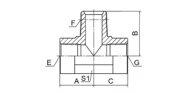 JN NPT FEMALE / NPT MALE BRANCH TEE JN NPT FEMALE / NPT MALE BRANCH TEE