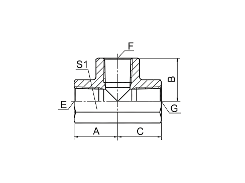 GN-PK NPT FEMALE TEE GN-PK NPT FEMALE TEE